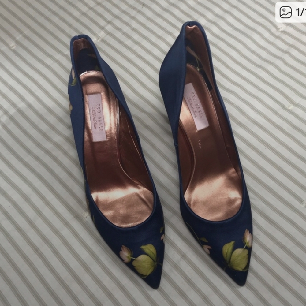 Ted Baker Floral High Heels 9 - Picture 11 of 11